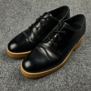 COS Black Leather Platform Shoes